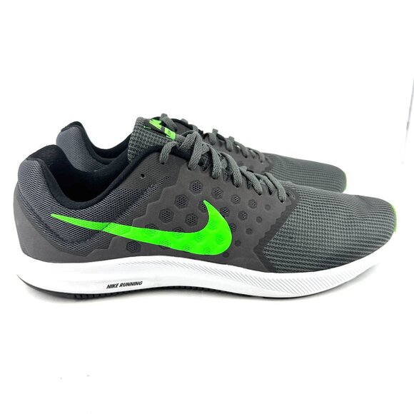 Nike Downshifter 7 Gray Green Men’s Size 15 Running Shoes - Picture 1 of 7